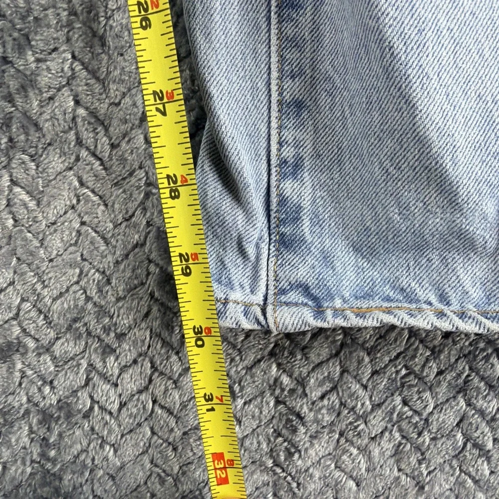 Levi's 510 Jeans Mens 34x32 Blue Light Wash Super Skinny Fit Straight Distressed